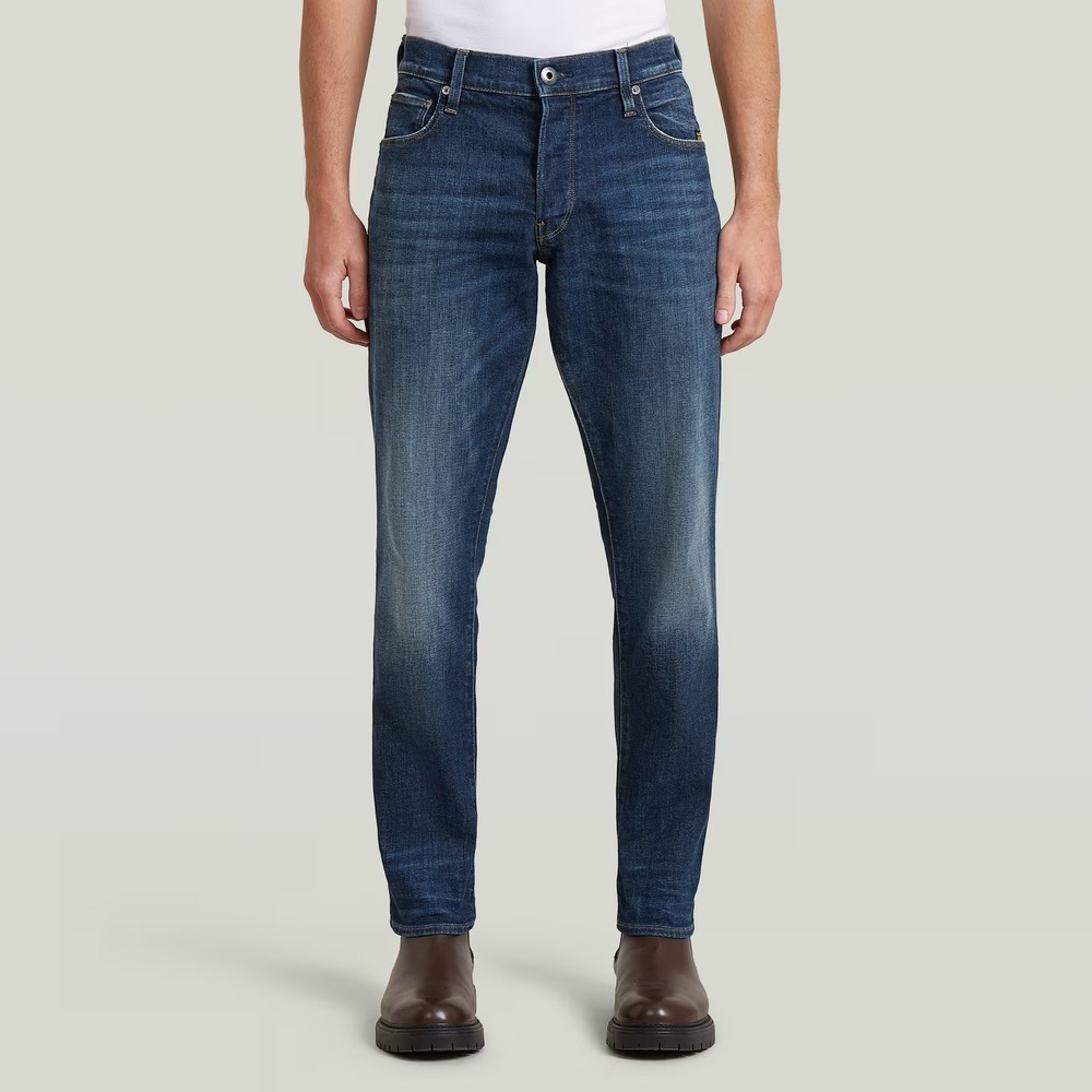 G-Star RAW 3301 Slim Jeans Mens Dark Indigo Blue Button Fly‎ Denim Pants